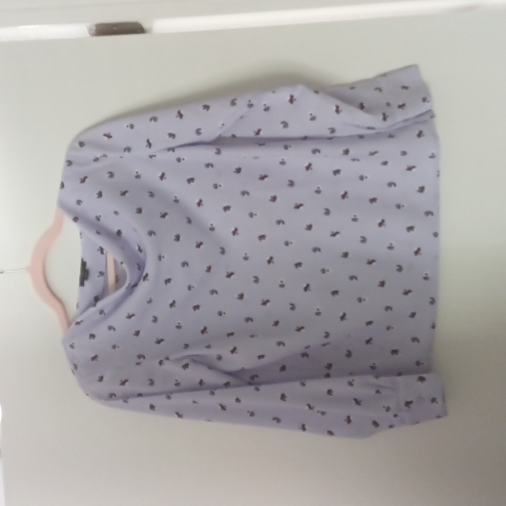 Ann Taylor purple boat neck top - Picture 2 of 4